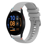สายซิลิโคนขนาด 20 มม. แบบเย็บจุดคลื่น สำหรับ Samsung Galaxy Watch FE 40 มม., สำหรับ Samsung Galaxy Watch 7 ขนาด 40 / 44 มม., สำหรับ Samsung Galaxy Watch 6 Classic ขนาด 43 / 47 มม., สำหรับ Samsung Galaxy Watch 6 ขนาด 40 / 44 มม.
