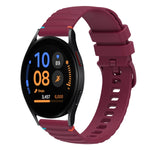สายซิลิโคนขนาด 20 มม. แบบเย็บจุดคลื่น สำหรับ Samsung Galaxy Watch FE 40 มม., สำหรับ Samsung Galaxy Watch 7 ขนาด 40 / 44 มม., สำหรับ Samsung Galaxy Watch 6 Classic ขนาด 43 / 47 มม., สำหรับ Samsung Galaxy Watch 6 ขนาด 40 / 44 มม.