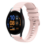 สายซิลิโคนขนาด 20 มม. แบบเย็บจุดคลื่น สำหรับ Samsung Galaxy Watch FE 40 มม., สำหรับ Samsung Galaxy Watch 7 ขนาด 40 / 44 มม., สำหรับ Samsung Galaxy Watch 6 Classic ขนาด 43 / 47 มม., สำหรับ Samsung Galaxy Watch 6 ขนาด 40 / 44 มม.