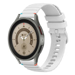 สายรัดนาฬิกาซิลิโคนเย็บลายจุดคลื่น ขนาด 20 มม. สำหรับ Samsung Galaxy Watch 5 ขนาด 40 / 44 มม. สำหรับ Samsung Galaxy Watch 5 Pro ขนาด 45 มม. สำหรับ Samsung Galaxy Watch 4 ขนาด 40 / 44 มม. สำหรับ Samsung Galaxy Watch 4 Classic ขนาด 42 / 46 มม.