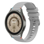 สายรัดนาฬิกาซิลิโคนเย็บลายจุดคลื่น ขนาด 20 มม. สำหรับ Samsung Galaxy Watch 5 ขนาด 40 / 44 มม. สำหรับ Samsung Galaxy Watch 5 Pro ขนาด 45 มม. สำหรับ Samsung Galaxy Watch 4 ขนาด 40 / 44 มม. สำหรับ Samsung Galaxy Watch 4 Classic ขนาด 42 / 46 มม.