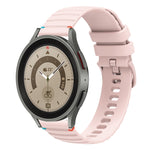 สายรัดนาฬิกาซิลิโคนเย็บลายจุดคลื่น ขนาด 20 มม. สำหรับ Samsung Galaxy Watch 5 ขนาด 40 / 44 มม. สำหรับ Samsung Galaxy Watch 5 Pro ขนาด 45 มม. สำหรับ Samsung Galaxy Watch 4 ขนาด 40 / 44 มม. สำหรับ Samsung Galaxy Watch 4 Classic ขนาด 42 / 46 มม.
