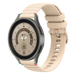 สายรัดนาฬิกาซิลิโคนเย็บลายจุดคลื่น ขนาด 20 มม. สำหรับ Samsung Galaxy Watch 5 ขนาด 40 / 44 มม. สำหรับ Samsung Galaxy Watch 5 Pro ขนาด 45 มม. สำหรับ Samsung Galaxy Watch 4 ขนาด 40 / 44 มม. สำหรับ Samsung Galaxy Watch 4 Classic ขนาด 42 / 46 มม.
