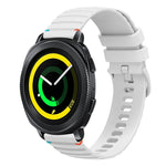 สายรัดนาฬิกาซิลิโคนเย็บลายจุดคลื่น ขนาด 20 มม. สำหรับ Samsung Galaxy Gear Sport สำหรับ Samsung Galaxy Watch Active 2 สำหรับ Samsung Galaxy Watch3 ขนาด 41 มม. สำหรับ Samsung Galaxy Watch Active