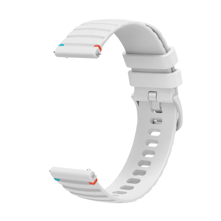 สายรัดนาฬิกาซิลิโคนเย็บลายจุดคลื่น ขนาด 20 มม. สำหรับ Samsung Galaxy Gear Sport สำหรับ Samsung Galaxy Watch Active 2 สำหรับ Samsung Galaxy Watch3 ขนาด 41 มม. สำหรับ Samsung Galaxy Watch Active