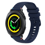 สายรัดนาฬิกาซิลิโคนเย็บลายจุดคลื่น ขนาด 20 มม. สำหรับ Samsung Galaxy Gear Sport สำหรับ Samsung Galaxy Watch Active 2 สำหรับ Samsung Galaxy Watch3 ขนาด 41 มม. สำหรับ Samsung Galaxy Watch Active