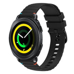 สายรัดนาฬิกาซิลิโคนเย็บลายจุดคลื่น ขนาด 20 มม. สำหรับ Samsung Galaxy Gear Sport สำหรับ Samsung Galaxy Watch Active 2 สำหรับ Samsung Galaxy Watch3 ขนาด 41 มม. สำหรับ Samsung Galaxy Watch Active