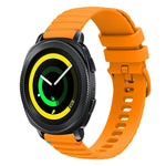 สายรัดนาฬิกาซิลิโคนเย็บลายจุดคลื่น ขนาด 20 มม. สำหรับ Samsung Galaxy Gear Sport สำหรับ Samsung Galaxy Watch Active 2 สำหรับ Samsung Galaxy Watch3 ขนาด 41 มม. สำหรับ Samsung Galaxy Watch Active