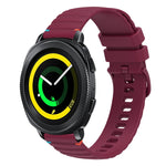 สายรัดนาฬิกาซิลิโคนเย็บลายจุดคลื่น ขนาด 20 มม. สำหรับ Samsung Galaxy Gear Sport สำหรับ Samsung Galaxy Watch Active 2 สำหรับ Samsung Galaxy Watch3 ขนาด 41 มม. สำหรับ Samsung Galaxy Watch Active