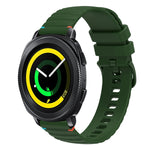 สายรัดนาฬิกาซิลิโคนเย็บลายจุดคลื่น ขนาด 20 มม. สำหรับ Samsung Galaxy Gear Sport สำหรับ Samsung Galaxy Watch Active 2 สำหรับ Samsung Galaxy Watch3 ขนาด 41 มม. สำหรับ Samsung Galaxy Watch Active