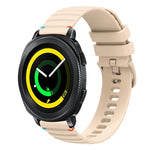 สายรัดนาฬิกาซิลิโคนเย็บลายจุดคลื่น ขนาด 20 มม. สำหรับ Samsung Galaxy Gear Sport สำหรับ Samsung Galaxy Watch Active 2 สำหรับ Samsung Galaxy Watch3 ขนาด 41 มม. สำหรับ Samsung Galaxy Watch Active