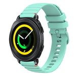สายรัดนาฬิกาซิลิโคนเย็บลายจุดคลื่น ขนาด 20 มม. สำหรับ Samsung Galaxy Gear Sport สำหรับ Samsung Galaxy Watch Active 2 สำหรับ Samsung Galaxy Watch3 ขนาด 41 มม. สำหรับ Samsung Galaxy Watch Active