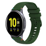 สายรัดนาฬิกาซิลิโคนเย็บลายจุดคลื่น ขนาด 20 มม. สำหรับ Samsung Galaxy Gear Sport สำหรับ Samsung Galaxy Watch Active 2 สำหรับ Samsung Galaxy Watch3 ขนาด 41 มม. สำหรับ Samsung Galaxy Watch Active
