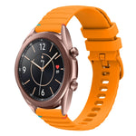 สายรัดนาฬิกาซิลิโคนเย็บลายจุดคลื่น ขนาด 20 มม. สำหรับ Samsung Galaxy Gear Sport สำหรับ Samsung Galaxy Watch Active 2 สำหรับ Samsung Galaxy Watch3 ขนาด 41 มม. สำหรับ Samsung Galaxy Watch Active