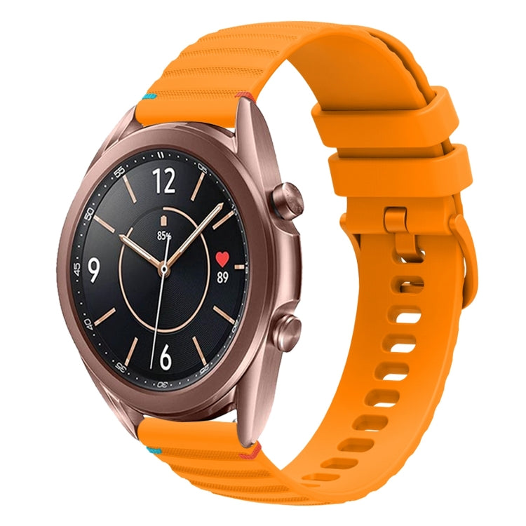 สายรัดนาฬิกาซิลิโคนเย็บลายจุดคลื่น ขนาด 20 มม. สำหรับ Samsung Galaxy Gear Sport สำหรับ Samsung Galaxy Watch Active 2 สำหรับ Samsung Galaxy Watch3 ขนาด 41 มม. สำหรับ Samsung Galaxy Watch Active