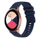 สายรัดนาฬิกาซิลิโคนเย็บลายจุดคลื่น ขนาด 20 มม. สำหรับ Samsung Galaxy Gear Sport สำหรับ Samsung Galaxy Watch Active 2 สำหรับ Samsung Galaxy Watch3 ขนาด 41 มม. สำหรับ Samsung Galaxy Watch Active