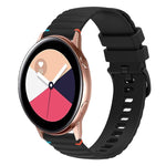 สายรัดนาฬิกาซิลิโคนเย็บลายจุดคลื่น ขนาด 20 มม. สำหรับ Samsung Galaxy Gear Sport สำหรับ Samsung Galaxy Watch Active 2 สำหรับ Samsung Galaxy Watch3 ขนาด 41 มม. สำหรับ Samsung Galaxy Watch Active