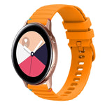 สายรัดนาฬิกาซิลิโคนเย็บลายจุดคลื่น ขนาด 20 มม. สำหรับ Samsung Galaxy Gear Sport สำหรับ Samsung Galaxy Watch Active 2 สำหรับ Samsung Galaxy Watch3 ขนาด 41 มม. สำหรับ Samsung Galaxy Watch Active