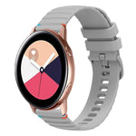 สายรัดนาฬิกาซิลิโคนเย็บลายจุดคลื่น ขนาด 20 มม. สำหรับ Samsung Galaxy Gear Sport สำหรับ Samsung Galaxy Watch Active 2 สำหรับ Samsung Galaxy Watch3 ขนาด 41 มม. สำหรับ Samsung Galaxy Watch Active