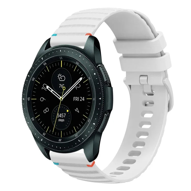 สายซิลิโคนลายจุดเย็บคลื่น 20มม. สำหรับ Samsung Galaxy Watch 42มม., สำหรับ Samsung Gear S2 Classic