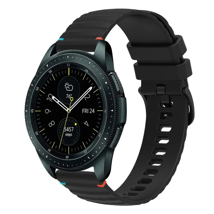 สายซิลิโคนลายจุดเย็บคลื่น 20มม. สำหรับ Samsung Galaxy Watch 42มม., สำหรับ Samsung Gear S2 Classic