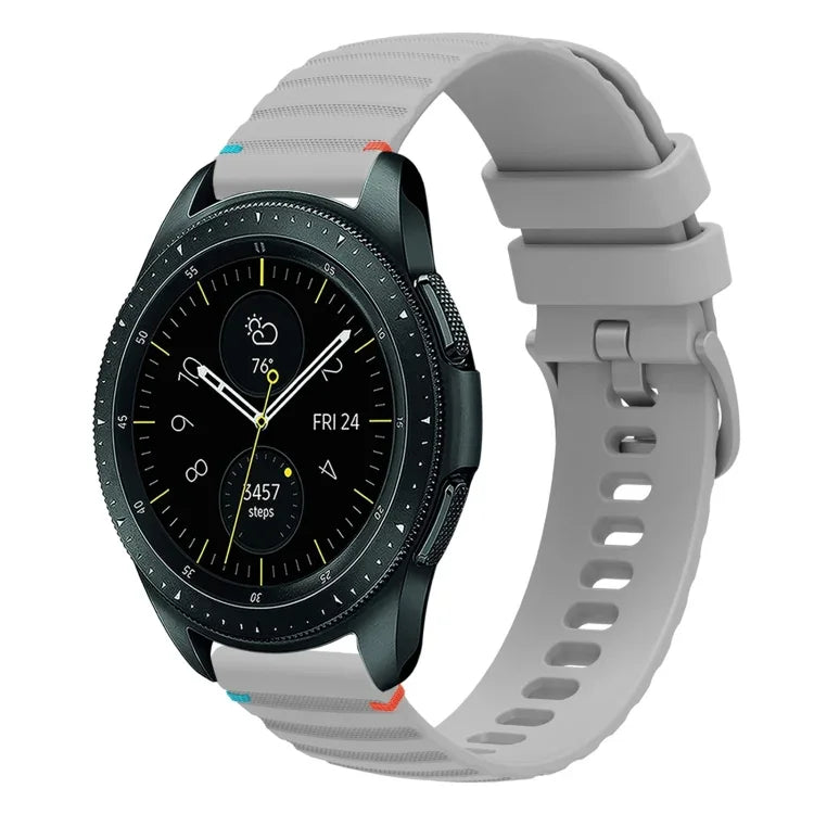 สายซิลิโคนลายจุดเย็บคลื่น 20มม. สำหรับ Samsung Galaxy Watch 42มม., สำหรับ Samsung Gear S2 Classic