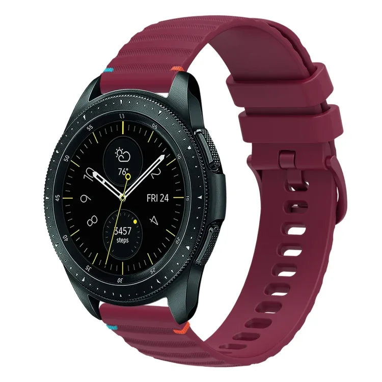 สายซิลิโคนลายจุดเย็บคลื่น 20มม. สำหรับ Samsung Galaxy Watch 42มม., สำหรับ Samsung Gear S2 Classic