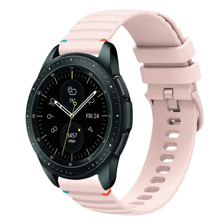 สายซิลิโคนลายจุดเย็บคลื่น 20มม. สำหรับ Samsung Galaxy Watch 42มม., สำหรับ Samsung Gear S2 Classic