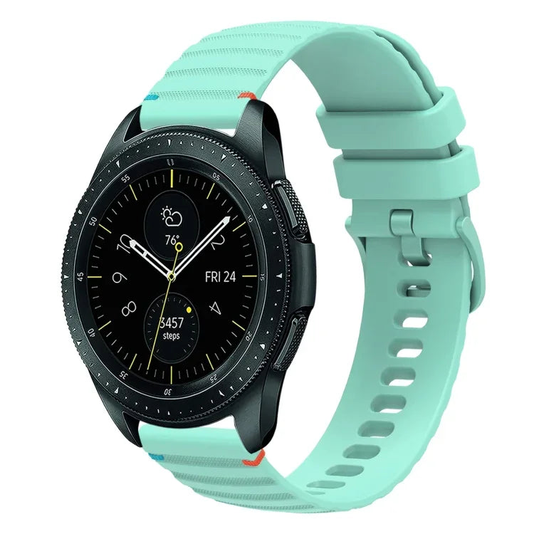 สายซิลิโคนลายจุดเย็บคลื่น 20มม. สำหรับ Samsung Galaxy Watch 42มม., สำหรับ Samsung Gear S2 Classic