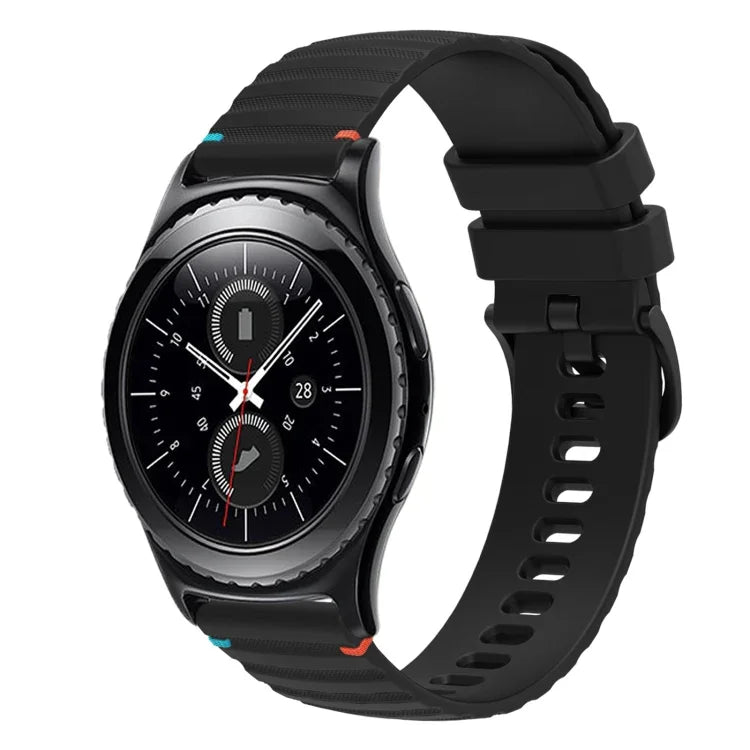 สายซิลิโคนลายจุดเย็บคลื่น 20มม. สำหรับ Samsung Galaxy Watch 42มม., สำหรับ Samsung Gear S2 Classic