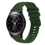 สายซิลิโคนลายจุดเย็บคลื่น 20มม. สำหรับ Samsung Galaxy Watch 42มม., สำหรับ Samsung Gear S2 Classic