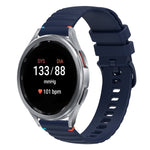 สายซิลิโคนขนาด 20 มม. แบบเย็บจุดคลื่น สำหรับ Samsung Galaxy Watch FE 40 มม., สำหรับ Samsung Galaxy Watch 7 ขนาด 40 / 44 มม., สำหรับ Samsung Galaxy Watch 6 Classic ขนาด 43 / 47 มม., สำหรับ Samsung Galaxy Watch 6 ขนาด 40 / 44 มม.