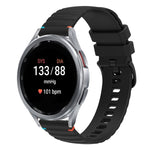 สายซิลิโคนขนาด 20 มม. แบบเย็บจุดคลื่น สำหรับ Samsung Galaxy Watch FE 40 มม., สำหรับ Samsung Galaxy Watch 7 ขนาด 40 / 44 มม., สำหรับ Samsung Galaxy Watch 6 Classic ขนาด 43 / 47 มม., สำหรับ Samsung Galaxy Watch 6 ขนาด 40 / 44 มม.