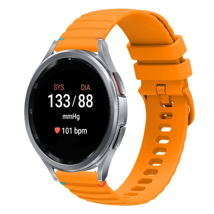 สายซิลิโคนขนาด 20 มม. แบบเย็บจุดคลื่น สำหรับ Samsung Galaxy Watch FE 40 มม., สำหรับ Samsung Galaxy Watch 7 ขนาด 40 / 44 มม., สำหรับ Samsung Galaxy Watch 6 Classic ขนาด 43 / 47 มม., สำหรับ Samsung Galaxy Watch 6 ขนาด 40 / 44 มม.