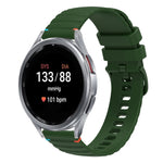 สายซิลิโคนขนาด 20 มม. แบบเย็บจุดคลื่น สำหรับ Samsung Galaxy Watch FE 40 มม., สำหรับ Samsung Galaxy Watch 7 ขนาด 40 / 44 มม., สำหรับ Samsung Galaxy Watch 6 Classic ขนาด 43 / 47 มม., สำหรับ Samsung Galaxy Watch 6 ขนาด 40 / 44 มม.