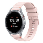 สายซิลิโคนขนาด 20 มม. แบบเย็บจุดคลื่น สำหรับ Samsung Galaxy Watch FE 40 มม., สำหรับ Samsung Galaxy Watch 7 ขนาด 40 / 44 มม., สำหรับ Samsung Galaxy Watch 6 Classic ขนาด 43 / 47 มม., สำหรับ Samsung Galaxy Watch 6 ขนาด 40 / 44 มม.