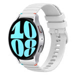 สายซิลิโคนขนาด 20 มม. แบบเย็บจุดคลื่น สำหรับ Samsung Galaxy Watch FE 40 มม., สำหรับ Samsung Galaxy Watch 7 ขนาด 40 / 44 มม., สำหรับ Samsung Galaxy Watch 6 Classic ขนาด 43 / 47 มม., สำหรับ Samsung Galaxy Watch 6 ขนาด 40 / 44 มม.
