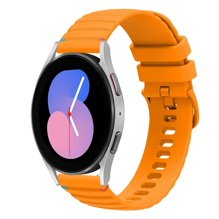 สายรัดนาฬิกาซิลิโคนเย็บลายจุดคลื่น ขนาด 20 มม. สำหรับ Samsung Galaxy Watch 5 ขนาด 40 / 44 มม. สำหรับ Samsung Galaxy Watch 5 Pro ขนาด 45 มม. สำหรับ Samsung Galaxy Watch 4 ขนาด 40 / 44 มม. สำหรับ Samsung Galaxy Watch 4 Classic ขนาด 42 / 46 มม.