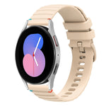 สายรัดนาฬิกาซิลิโคนเย็บลายจุดคลื่น ขนาด 20 มม. สำหรับ Samsung Galaxy Watch 5 ขนาด 40 / 44 มม. สำหรับ Samsung Galaxy Watch 5 Pro ขนาด 45 มม. สำหรับ Samsung Galaxy Watch 4 ขนาด 40 / 44 มม. สำหรับ Samsung Galaxy Watch 4 Classic ขนาด 42 / 46 มม.