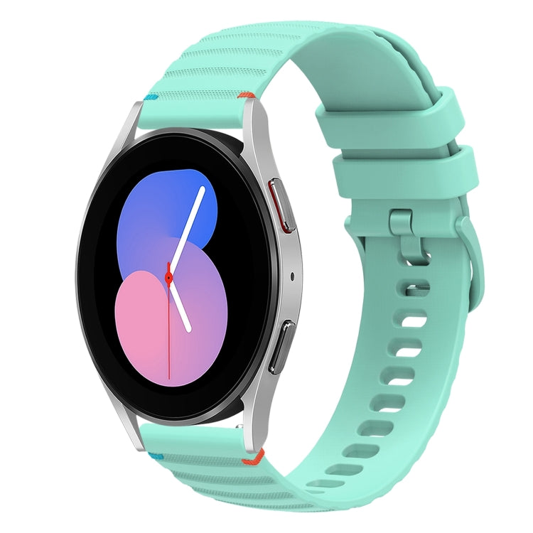 สายรัดนาฬิกาซิลิโคนเย็บลายจุดคลื่น ขนาด 20 มม. สำหรับ Samsung Galaxy Watch 5 ขนาด 40 / 44 มม. สำหรับ Samsung Galaxy Watch 5 Pro ขนาด 45 มม. สำหรับ Samsung Galaxy Watch 4 ขนาด 40 / 44 มม. สำหรับ Samsung Galaxy Watch 4 Classic ขนาด 42 / 46 มม.