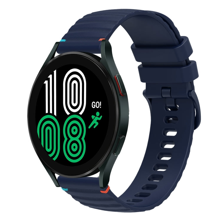 สายรัดนาฬิกาซิลิโคนเย็บลายจุดคลื่น ขนาด 20 มม. สำหรับ Samsung Galaxy Watch 5 ขนาด 40 / 44 มม. สำหรับ Samsung Galaxy Watch 5 Pro ขนาด 45 มม. สำหรับ Samsung Galaxy Watch 4 ขนาด 40 / 44 มม. สำหรับ Samsung Galaxy Watch 4 Classic ขนาด 42 / 46 มม.