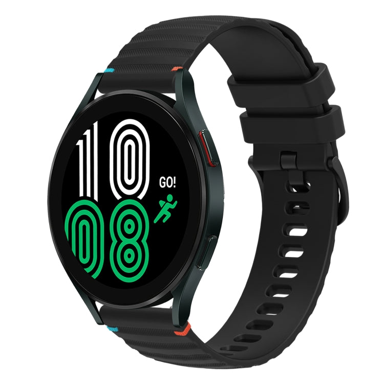 สายรัดนาฬิกาซิลิโคนเย็บลายจุดคลื่น ขนาด 20 มม. สำหรับ Samsung Galaxy Watch 5 ขนาด 40 / 44 มม. สำหรับ Samsung Galaxy Watch 5 Pro ขนาด 45 มม. สำหรับ Samsung Galaxy Watch 4 ขนาด 40 / 44 มม. สำหรับ Samsung Galaxy Watch 4 Classic ขนาด 42 / 46 มม.