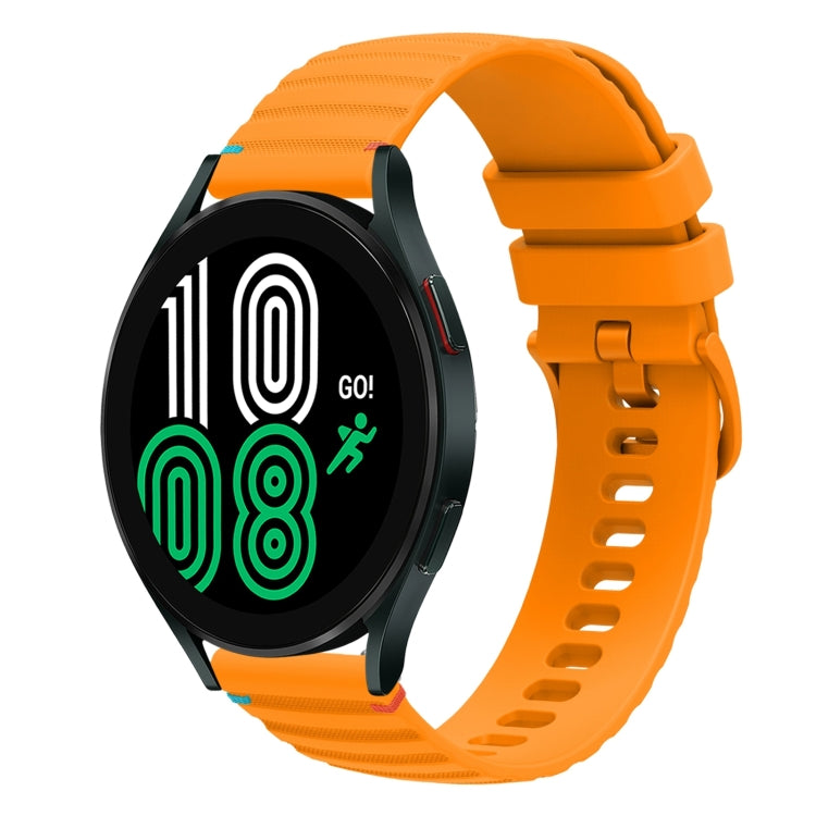 สายรัดนาฬิกาซิลิโคนเย็บลายจุดคลื่น ขนาด 20 มม. สำหรับ Samsung Galaxy Watch 5 ขนาด 40 / 44 มม. สำหรับ Samsung Galaxy Watch 5 Pro ขนาด 45 มม. สำหรับ Samsung Galaxy Watch 4 ขนาด 40 / 44 มม. สำหรับ Samsung Galaxy Watch 4 Classic ขนาด 42 / 46 มม.