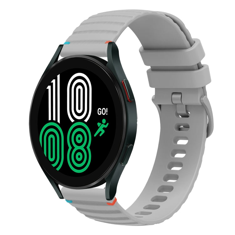 สายรัดนาฬิกาซิลิโคนเย็บลายจุดคลื่น ขนาด 20 มม. สำหรับ Samsung Galaxy Watch 5 ขนาด 40 / 44 มม. สำหรับ Samsung Galaxy Watch 5 Pro ขนาด 45 มม. สำหรับ Samsung Galaxy Watch 4 ขนาด 40 / 44 มม. สำหรับ Samsung Galaxy Watch 4 Classic ขนาด 42 / 46 มม.