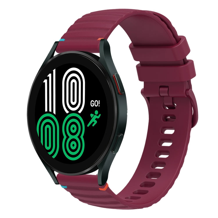 สายรัดนาฬิกาซิลิโคนเย็บลายจุดคลื่น ขนาด 20 มม. สำหรับ Samsung Galaxy Watch 5 ขนาด 40 / 44 มม. สำหรับ Samsung Galaxy Watch 5 Pro ขนาด 45 มม. สำหรับ Samsung Galaxy Watch 4 ขนาด 40 / 44 มม. สำหรับ Samsung Galaxy Watch 4 Classic ขนาด 42 / 46 มม.