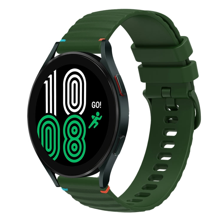 สายรัดนาฬิกาซิลิโคนเย็บลายจุดคลื่น ขนาด 20 มม. สำหรับ Samsung Galaxy Watch 5 ขนาด 40 / 44 มม. สำหรับ Samsung Galaxy Watch 5 Pro ขนาด 45 มม. สำหรับ Samsung Galaxy Watch 4 ขนาด 40 / 44 มม. สำหรับ Samsung Galaxy Watch 4 Classic ขนาด 42 / 46 มม.