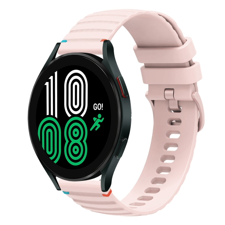 สายรัดนาฬิกาซิลิโคนเย็บลายจุดคลื่น ขนาด 20 มม. สำหรับ Samsung Galaxy Watch 5 ขนาด 40 / 44 มม. สำหรับ Samsung Galaxy Watch 5 Pro ขนาด 45 มม. สำหรับ Samsung Galaxy Watch 4 ขนาด 40 / 44 มม. สำหรับ Samsung Galaxy Watch 4 Classic ขนาด 42 / 46 มม.