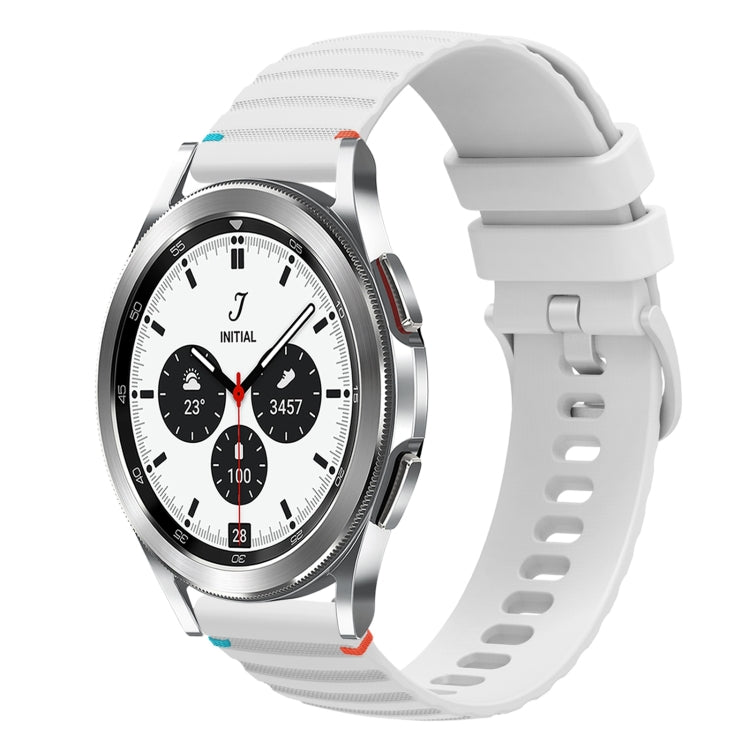 สายรัดนาฬิกาซิลิโคนเย็บลายจุดคลื่น ขนาด 20 มม. สำหรับ Samsung Galaxy Watch 5 ขนาด 40 / 44 มม. สำหรับ Samsung Galaxy Watch 5 Pro ขนาด 45 มม. สำหรับ Samsung Galaxy Watch 4 ขนาด 40 / 44 มม. สำหรับ Samsung Galaxy Watch 4 Classic ขนาด 42 / 46 มม.