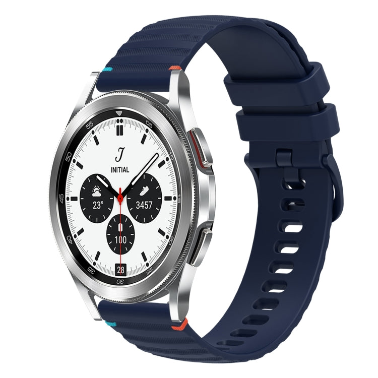 สายรัดนาฬิกาซิลิโคนเย็บลายจุดคลื่น ขนาด 20 มม. สำหรับ Samsung Galaxy Watch 5 ขนาด 40 / 44 มม. สำหรับ Samsung Galaxy Watch 5 Pro ขนาด 45 มม. สำหรับ Samsung Galaxy Watch 4 ขนาด 40 / 44 มม. สำหรับ Samsung Galaxy Watch 4 Classic ขนาด 42 / 46 มม.