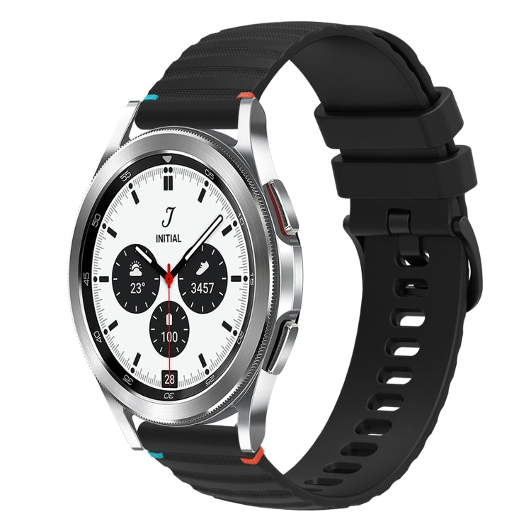 สายรัดนาฬิกาซิลิโคนเย็บลายจุดคลื่น ขนาด 20 มม. สำหรับ Samsung Galaxy Watch 5 ขนาด 40 / 44 มม. สำหรับ Samsung Galaxy Watch 5 Pro ขนาด 45 มม. สำหรับ Samsung Galaxy Watch 4 ขนาด 40 / 44 มม. สำหรับ Samsung Galaxy Watch 4 Classic ขนาด 42 / 46 มม.
